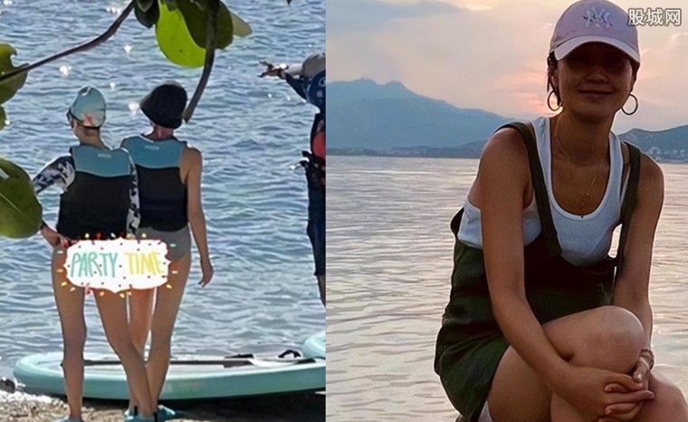 马伊琍携女儿旅游